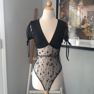 🆕Star power all over star design mesh bodysuit